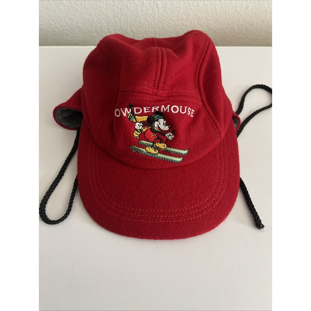 Disney Mickey Mouse Hat Strapback POWDERMOUSE Unisex Ski 5 Panel Cap Ear Flap
